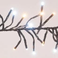 KOOPMAN Guirlande lumineuse 14,60 m 2016 LED câble noir Boa Bicolore Blanc chaud et froid Bicolore Blanc chaud / Froid - câble noir Clearance