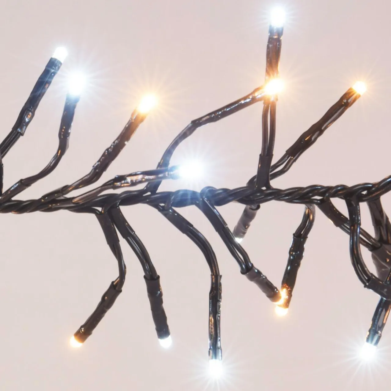 KOOPMAN Guirlande lumineuse 11 m 1512 LED câble noir Boa Bicolore blanc chaud et froid Bicolore Blanc chaud / Froid - câble noir New