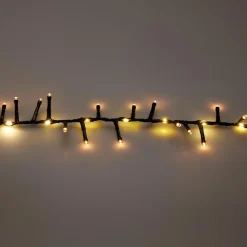 KOOPMAN Guirlande lumineuse 20 m 1410 LED câble noir Boa effet cascade Blanc chaud Best