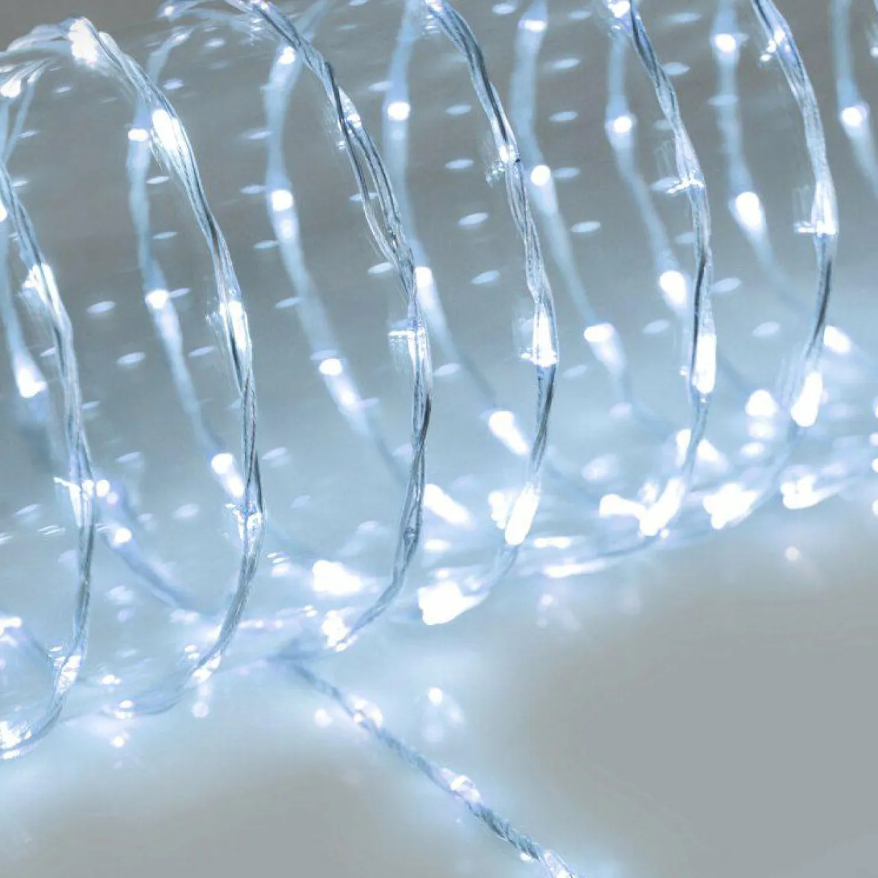 KOOPMAN Guirlande lumineuse 36 m 1200 Micro LED câble transparent Extra Blanc froid New