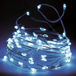 KOOPMAN Guirlande lumineuse 12 m 120 Micro LED Fil d'argent Blanc froid Online