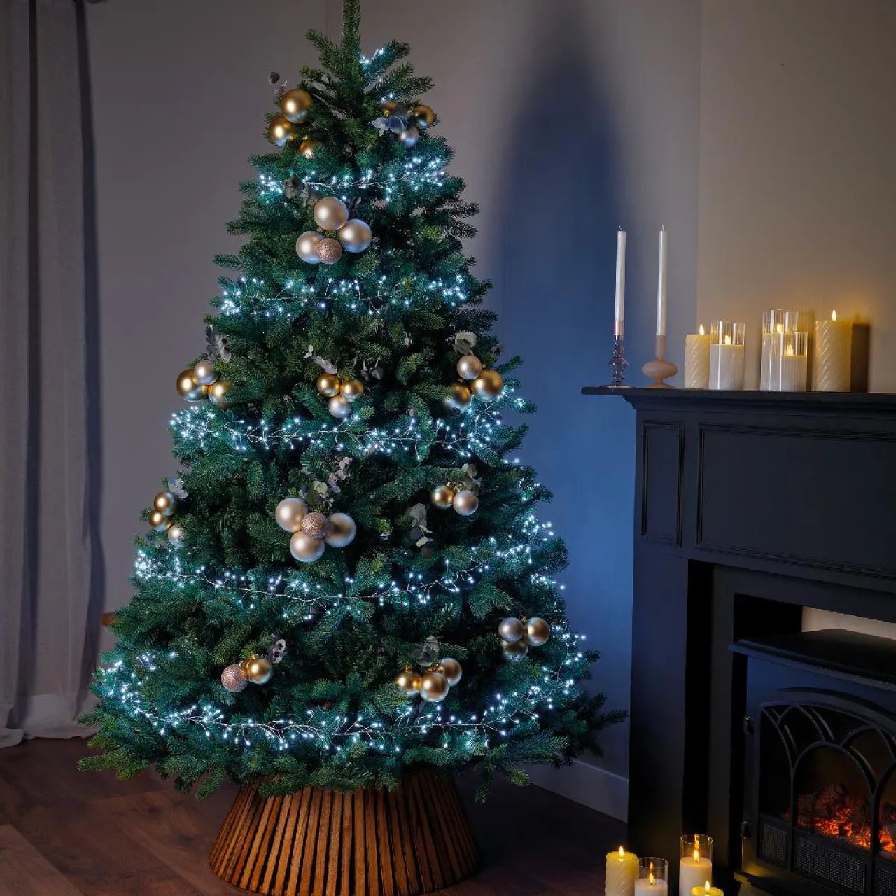 KAEMINGK Guirlande lumineuse 12 m 960 Micro LED câble argent Luxe Blanc froid Blanc Froid - câble argent Sale