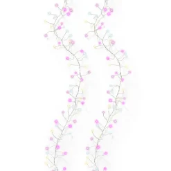 KAEMINGK Guirlande lumineuse 6 m 480 Micro LED câble argent Luxe Tricolore Rose, blanc chaud et froid Tricolore Rose Blanc chaud / froid - câble argent