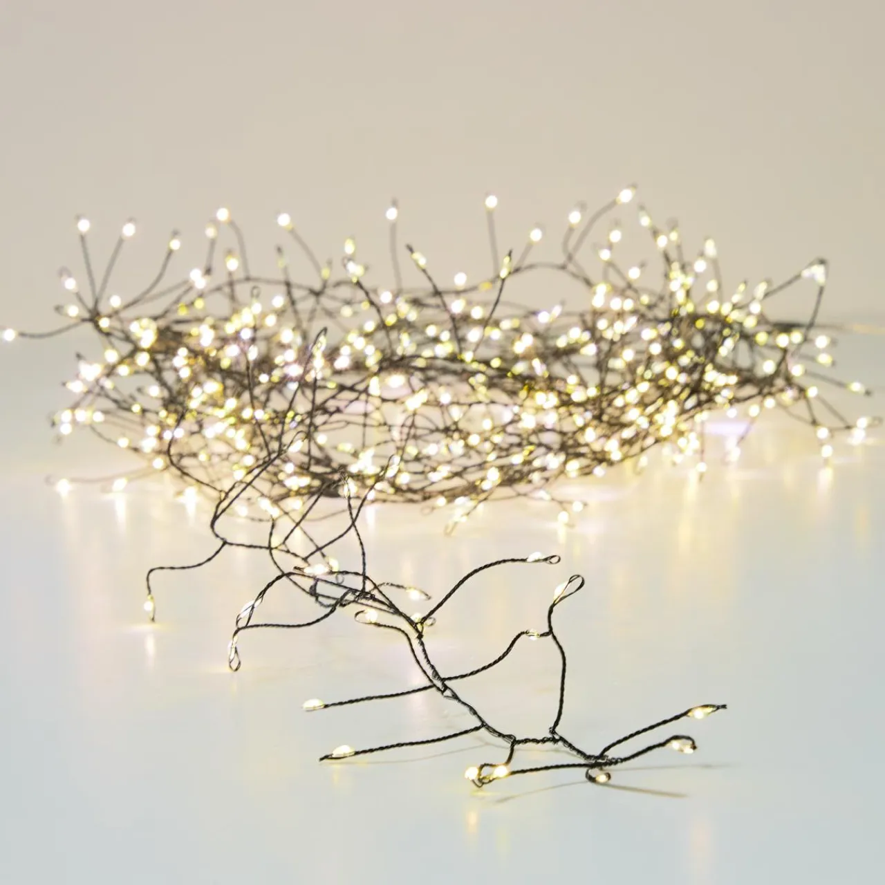 KAEMINGK Guirlande lumineuse 6 m 480 Micro LED câble noir Luxe Blanc chaud Blanc Chaud - câble noir
