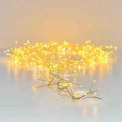KAEMINGK Guirlande lumineuse 6 m 480 Micro LED câble or Luxe bicolore Blanc chaud et froid Bicolore Blanc chaud / Blanc froid - Câble Or New