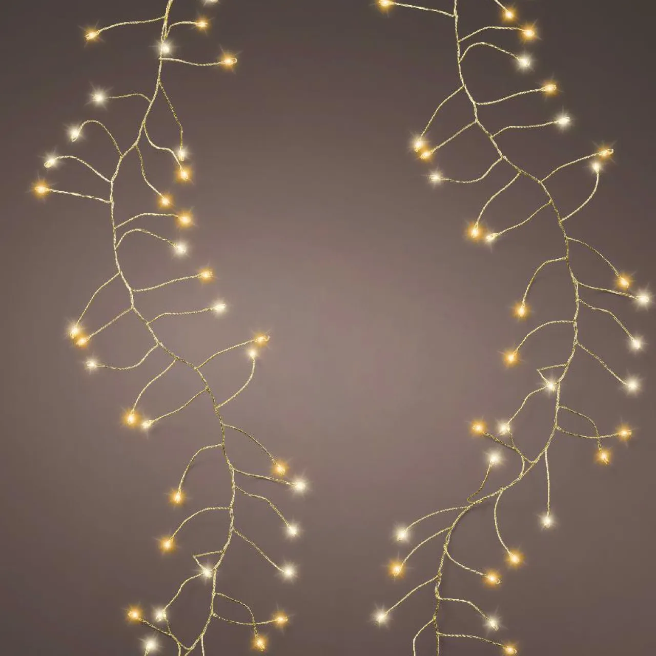 KAEMINGK Guirlande lumineuse 6 m 480 Micro LED câble or Luxe bicolore Blanc chaud et froid Bicolore Blanc chaud / Blanc froid - Câble Or New