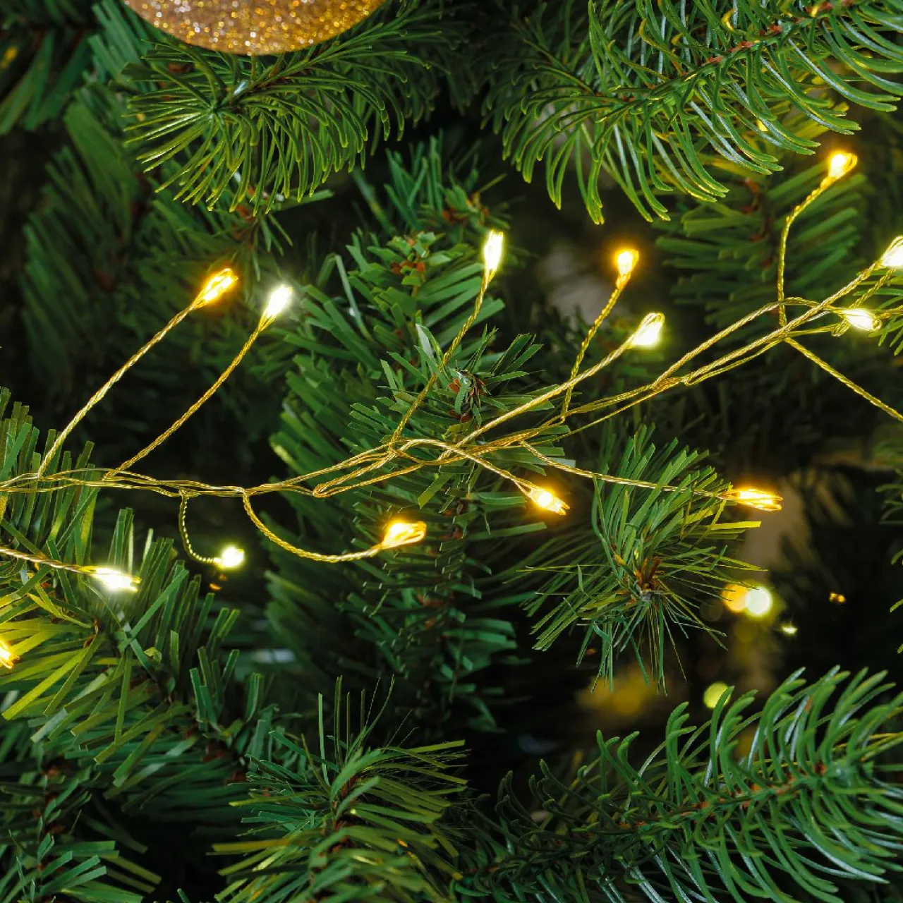 KAEMINGK Guirlande lumineuse 12 m 960 Micro LED câble or Luxe bicolore Blanc chaud et froid Bicolore Blanc chaud / Blanc froid - Câble Or Discount
