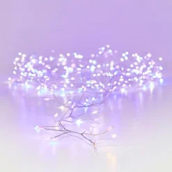 KAEMINGK Guirlande lumineuse 12 m 960 Micro LED câble argent Luxe Tricolore Rose blanc chaud et froid Tricolore Rose Blanc chaud / froid - câble argent Online