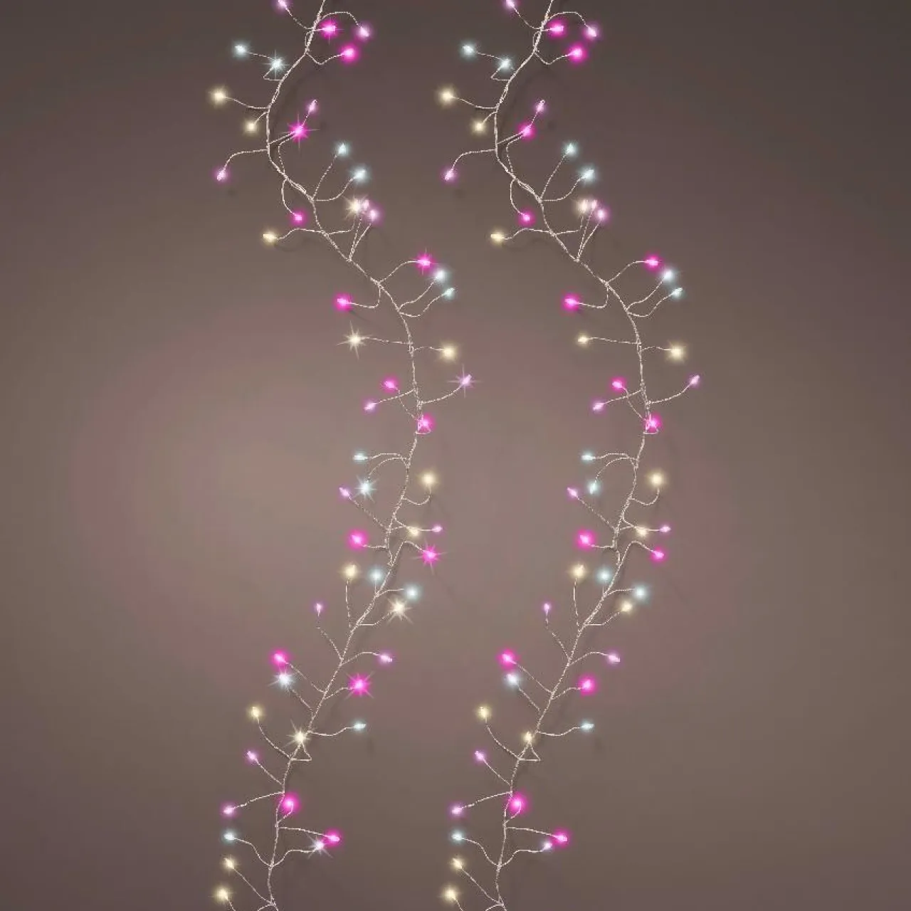 KAEMINGK Guirlande lumineuse 12 m 960 Micro LED câble argent Luxe Tricolore Rose blanc chaud et froid Tricolore Rose Blanc chaud / froid - câble argent Online
