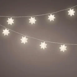 KAEMINGK Guirlande lumineuse à piles 10 LED (2,25 m) Flocons en papier Blanc chaud Online
