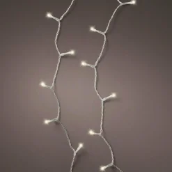 KAEMINGK Guirlande lumineuse à piles 7,10 m 96 LED câble transparent Durawise Blanc chaud Blanc Chaud - câble transparent Hot