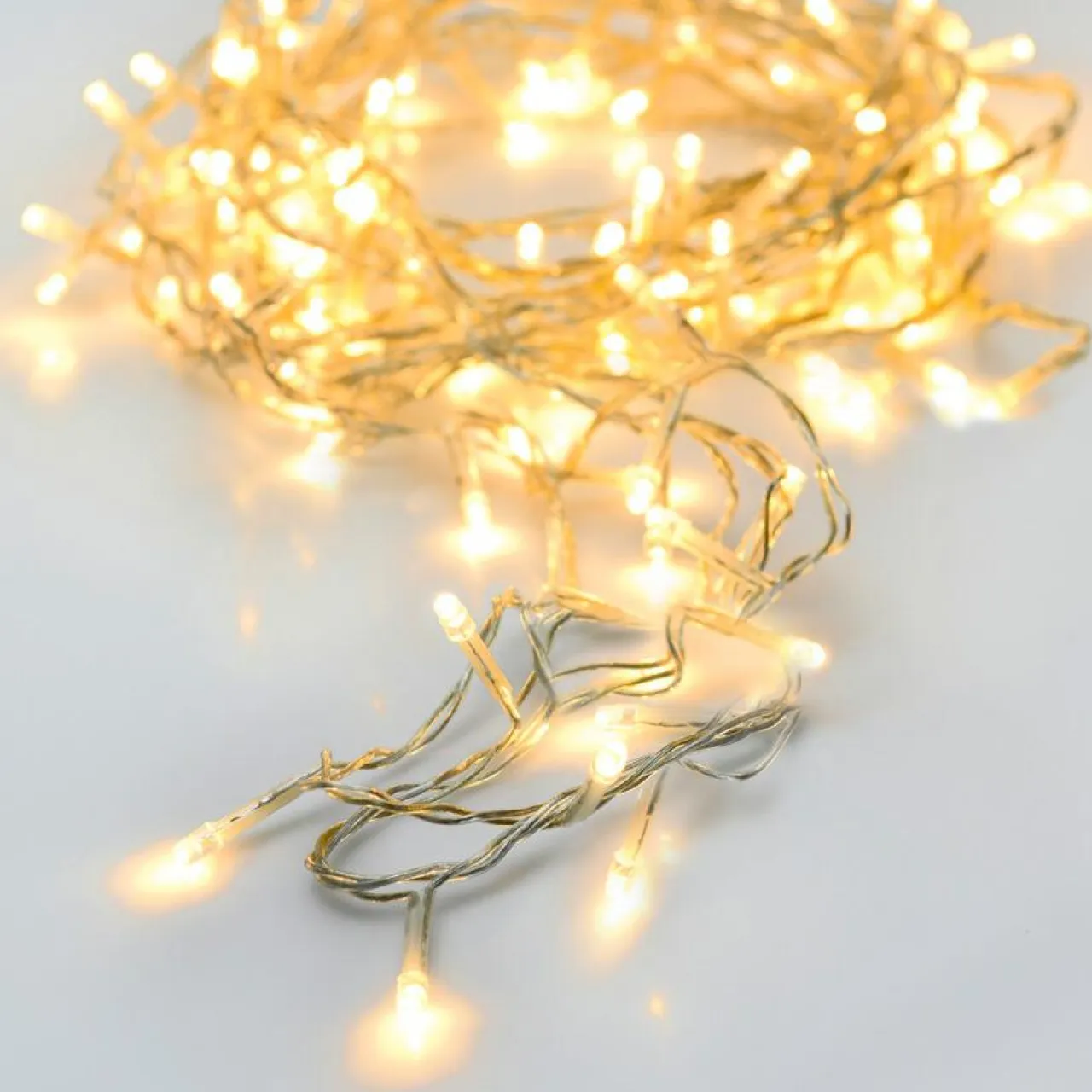 KOOPMAN Guirlande lumineuse à piles 7 m 96 LED câble transparent Luxe Blanc chaud Blanc Chaud - câble transparent Discount