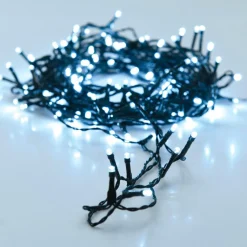KOOPMAN Guirlande lumineuse à piles 7 m 96 LED câble noir Luxe Blanc froid Blanc Froid - câble noir Clearance