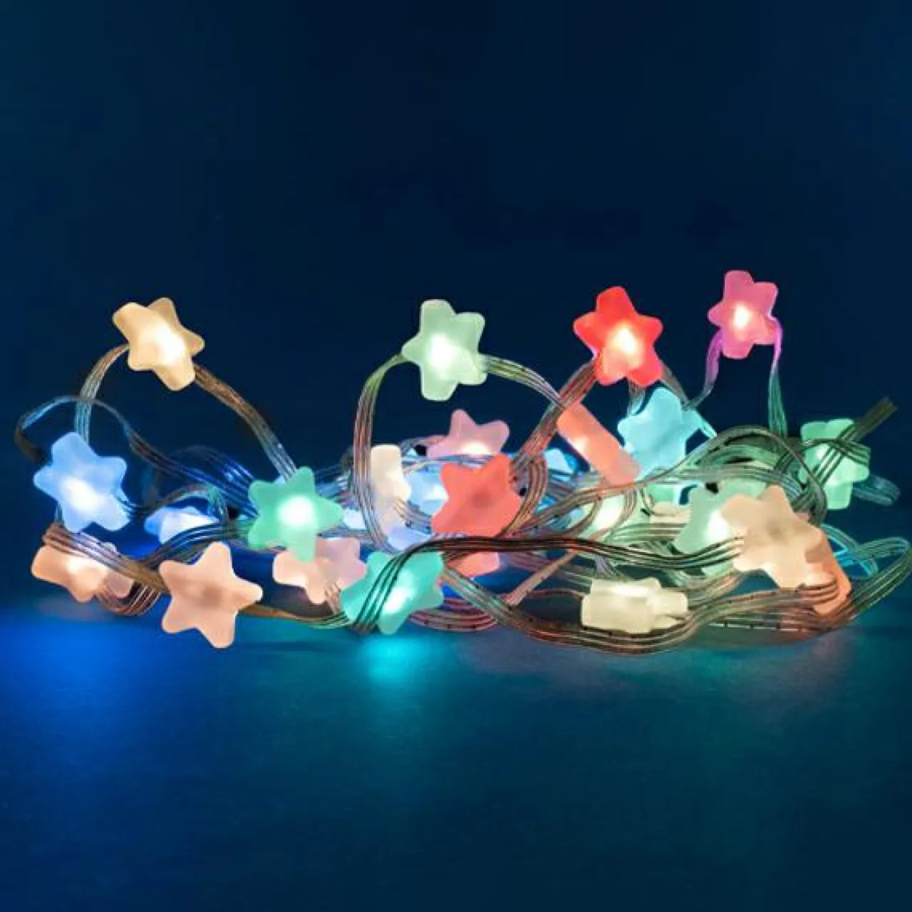 BLACHERE Guirlande lumineuse à piles 4,8 m 33 micro LED Étoiles Multicolore Hot