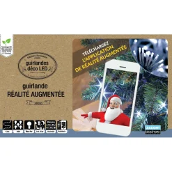 BLACHERE Guirlande lumineuse réalité augmentée 12 m 200 LED câble transparent Blanc froid