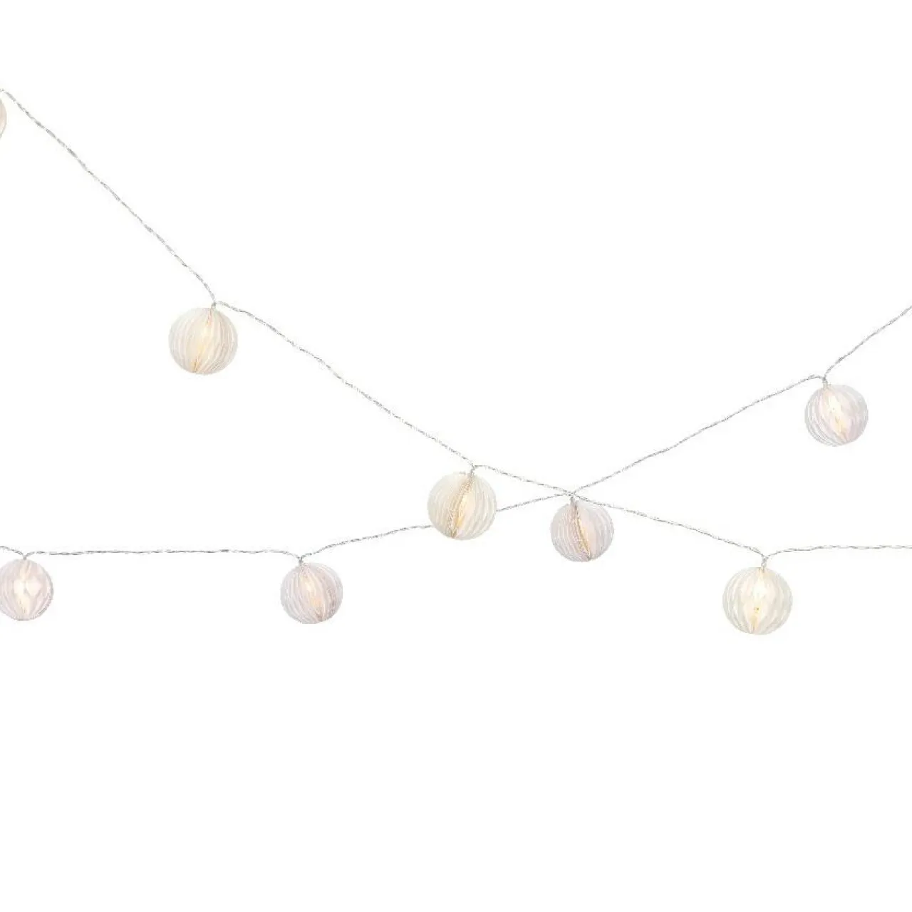 KAEMINGK Guirlande lumineuse sur piles 2,25 m 10 LED Lanterne papier magnetique Blanc chaud Online