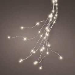 KAEMINGK Guirlande rideau pour sapin H1,80 m 408 Micro LED câble argent Blanc chaud Blanc Chaud - câble argent Online