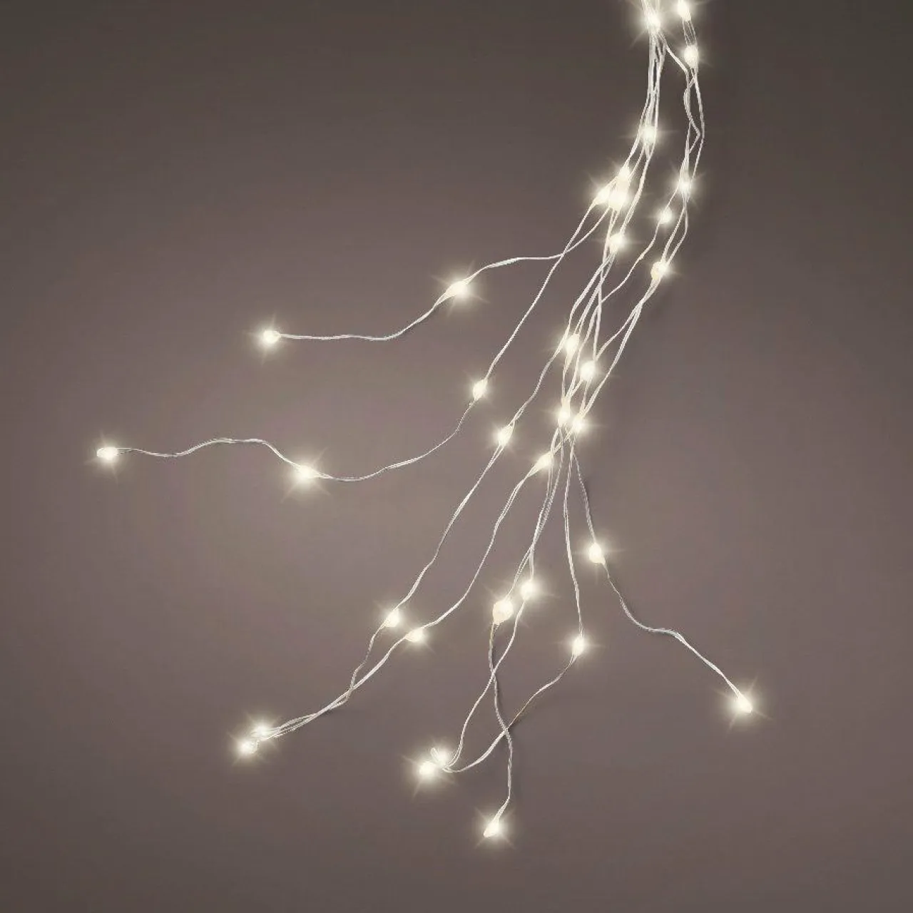 KAEMINGK Guirlande rideau pour sapin H1,80 m 408 Micro LED câble argent Blanc chaud Blanc Chaud - câble argent Online