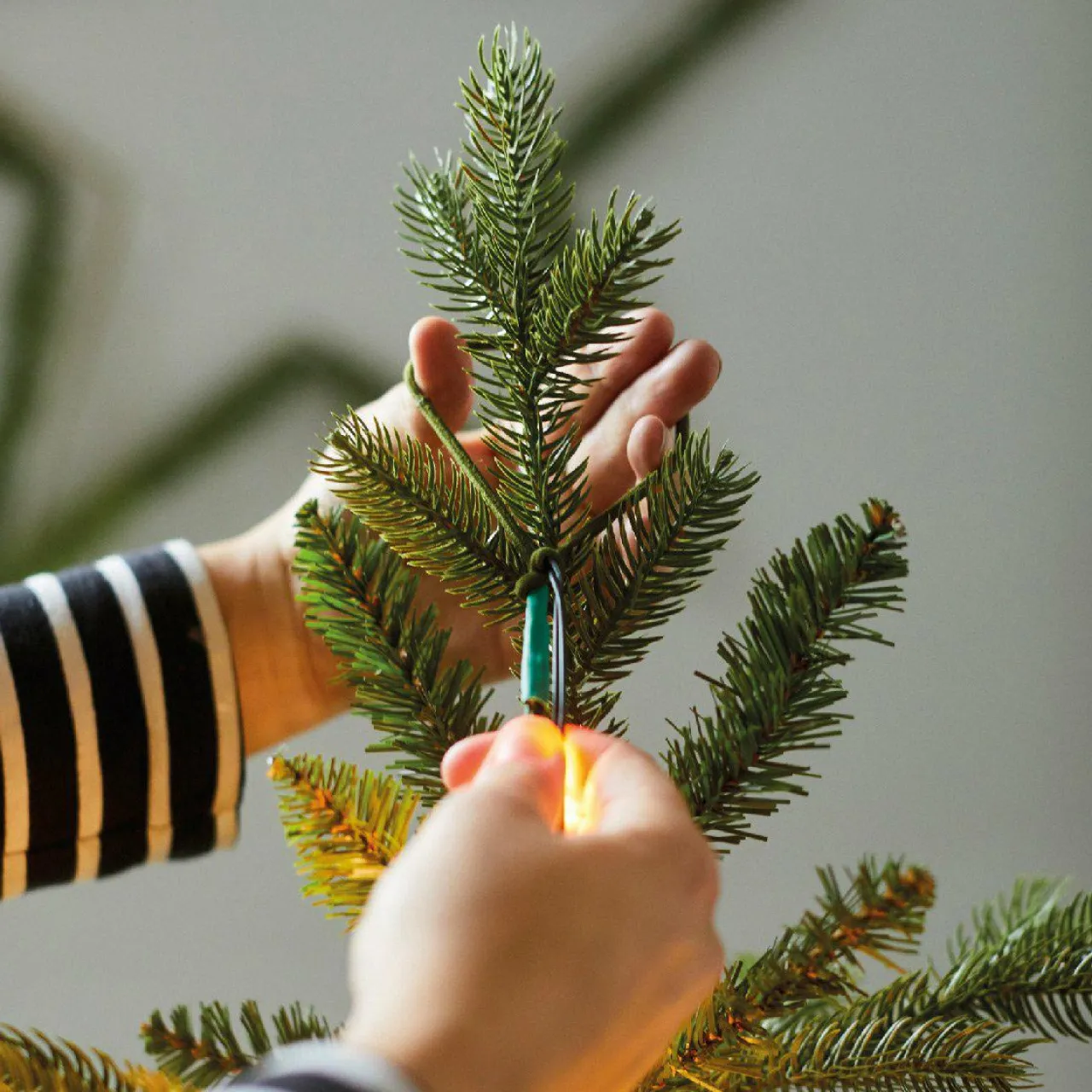 KAEMINGK Guirlande rideau pour sapin H2,40 m 832 Micro LED câble argent Blanc chaud Blanc Chaud - câble argent Online