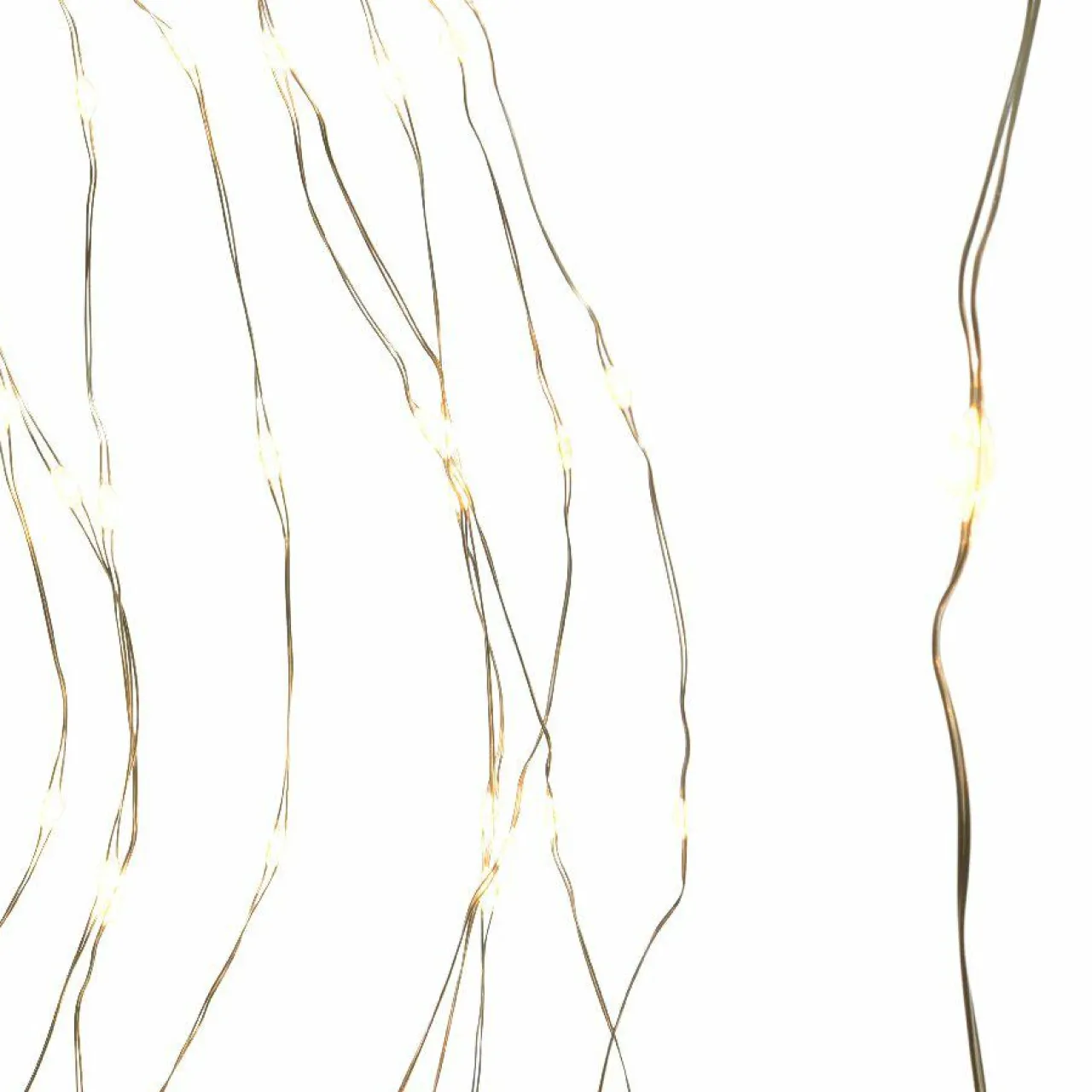 KAEMINGK Guirlande rideau pour sapin H2,40 m 832 Micro LED câble argent Blanc chaud Blanc Chaud - câble argent Online