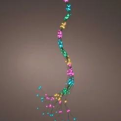 KAEMINGK Guirlande rideau pour sapin H2,10m 672 Micro LED câble vert Multicolore pastel Multicolore Pastel Câble Vert New