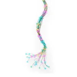KAEMINGK Guirlande rideau pour sapin H1,80 m 408 Micro LED câble vert Multicolore pastel Multicolore Pastel Câble Vert Outlet