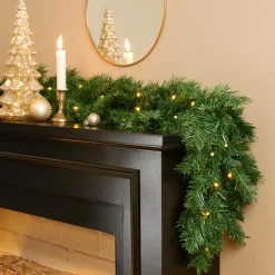 EMINZA Guirlande sapin lumineuse (300 cm - D25) Royal Vert et blanc chaud Sapin vert lumineux Best