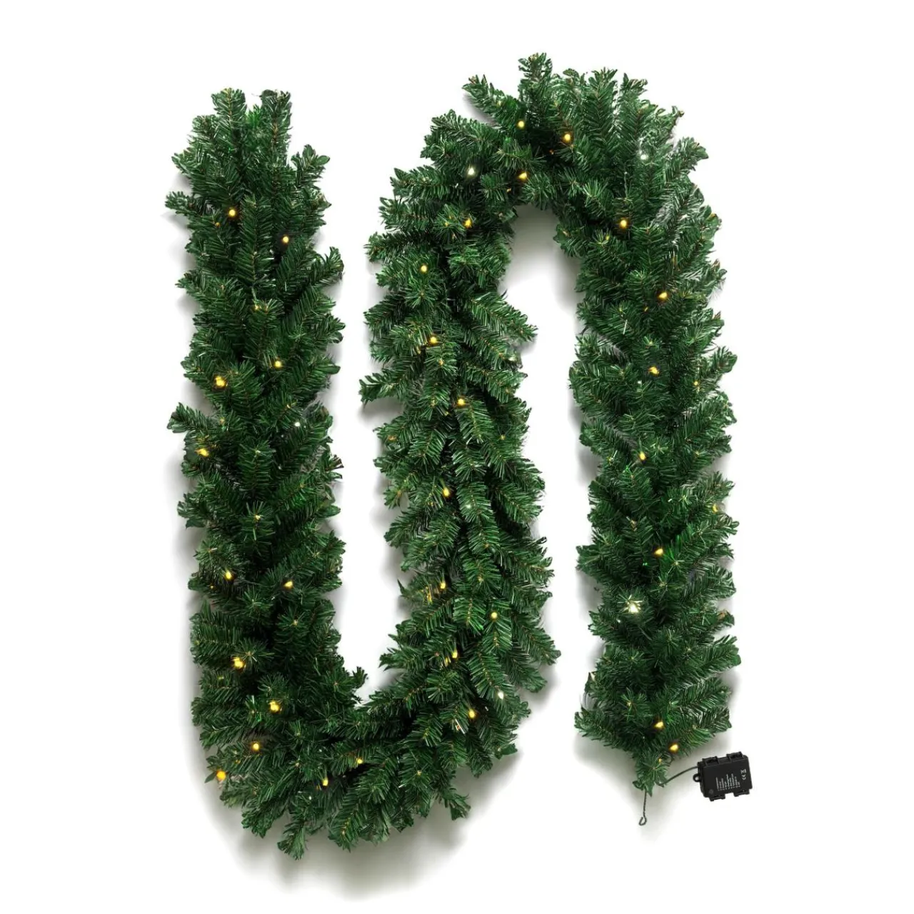 EMINZA Guirlande sapin lumineuse (300 cm - D25) Royal Vert et blanc chaud Sapin vert lumineux Best