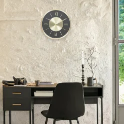 ATMOSPHERA Hloge murale aluminium (D30 cm) Ariana Or Clearance