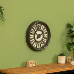 Atmosphera, cru017dateur d'intu017drieur Horloge murale (D39 cm) Davy Noir Best