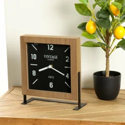 ATMOSPHERA Horloge à poser en (H23 cm) Silence Vintage Bois Online