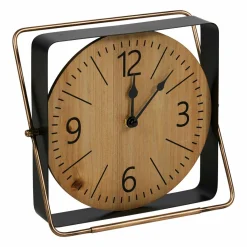 OSTARIA Horloge à poser en métal (H25 cm) Galway Noir New