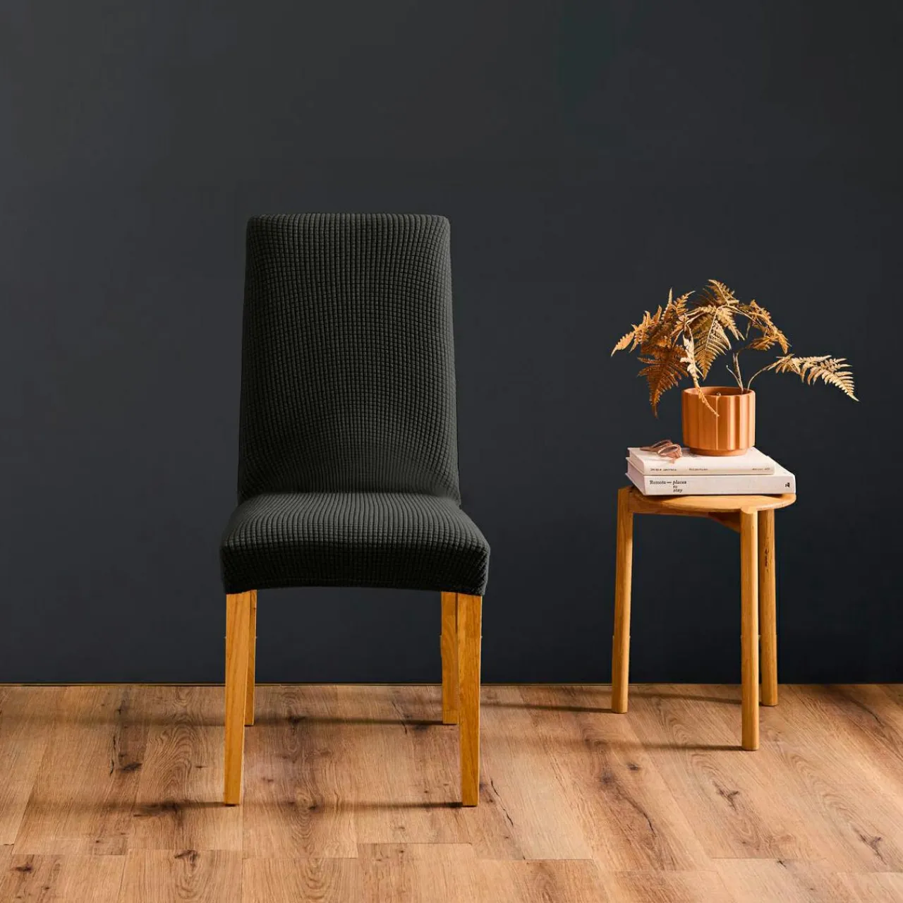 douceur d'intu017drieur Housse de chaise extensible (40 x 40 cm) Mila Noir Clearance