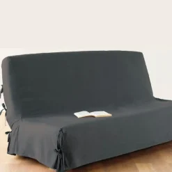 ATMOSPHERA Housse de clic-clac coton (110 x 200 cm) Carmina Gris foncé Hot