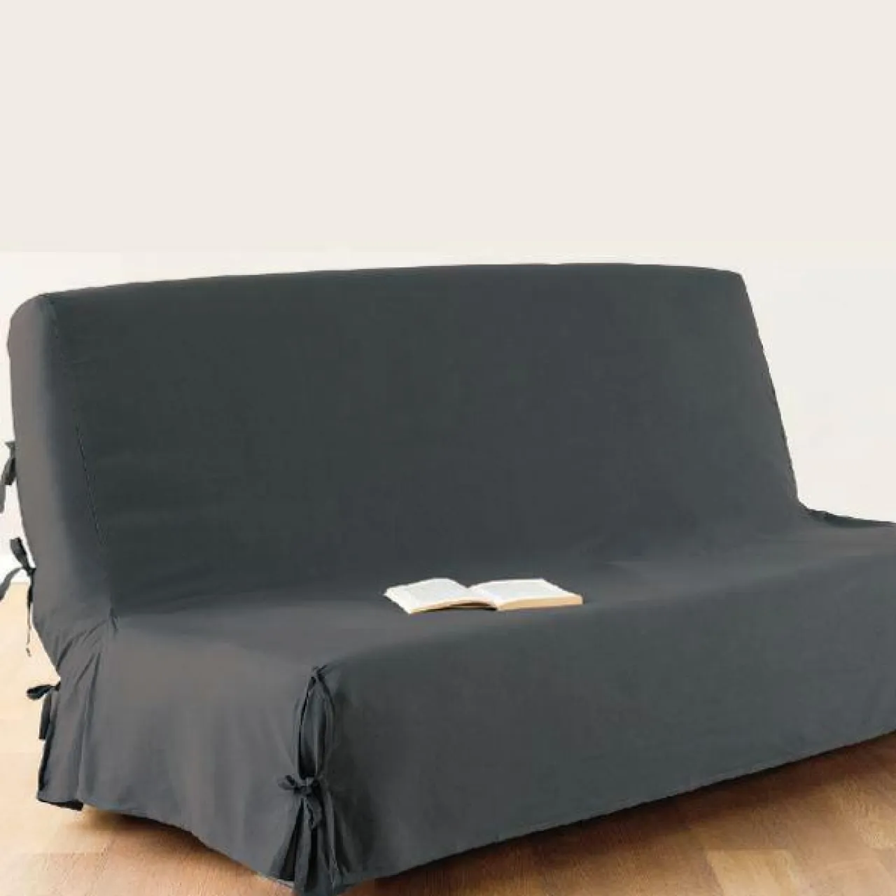 ATMOSPHERA Housse de clic-clac coton (110 x 200 cm) Carmina Gris foncé Hot