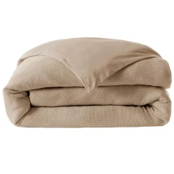 EMINZA Housse de couette coton nid d'abeille (260 x 240 cm) Eva Ficelle Hot