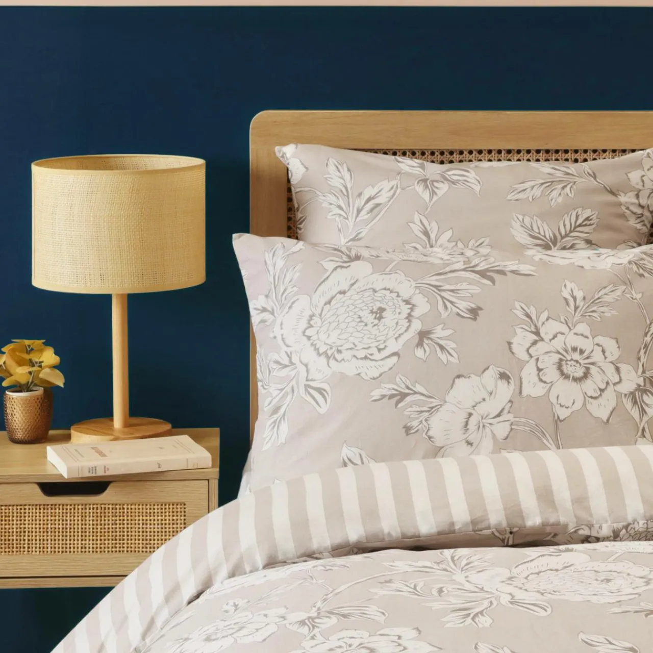 EMINZA Housse de couette coton (140 x 200 cm) Lara Beige Sale