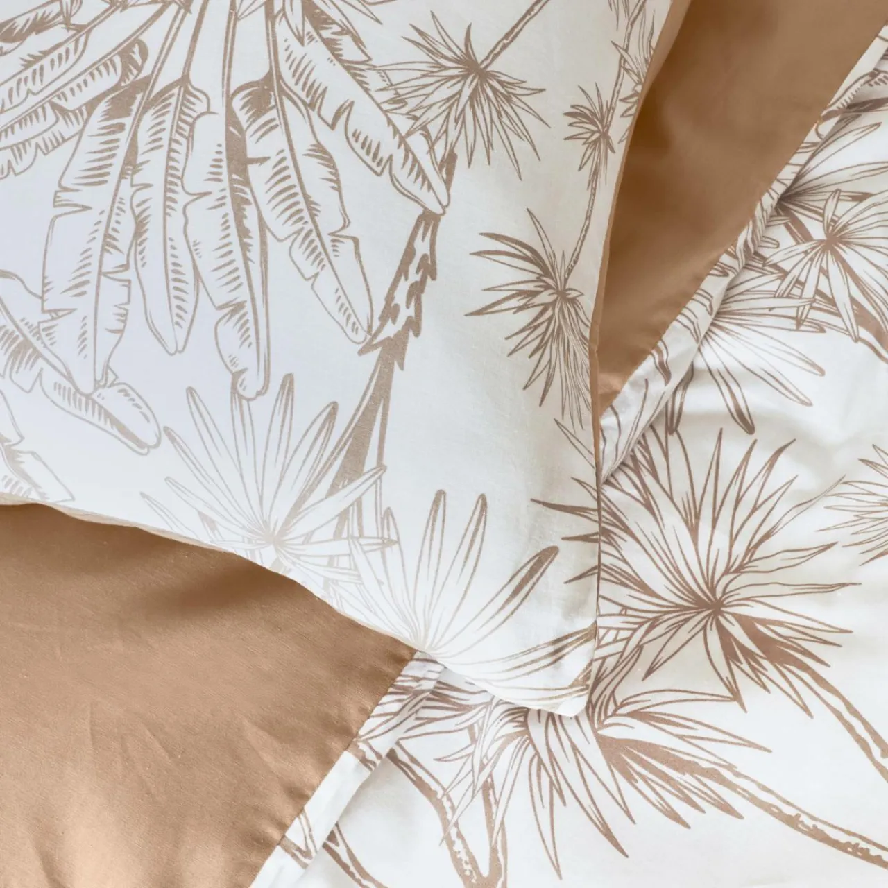 EMINZA Housse de couette coton (260 x 240 cm) Lara Marron