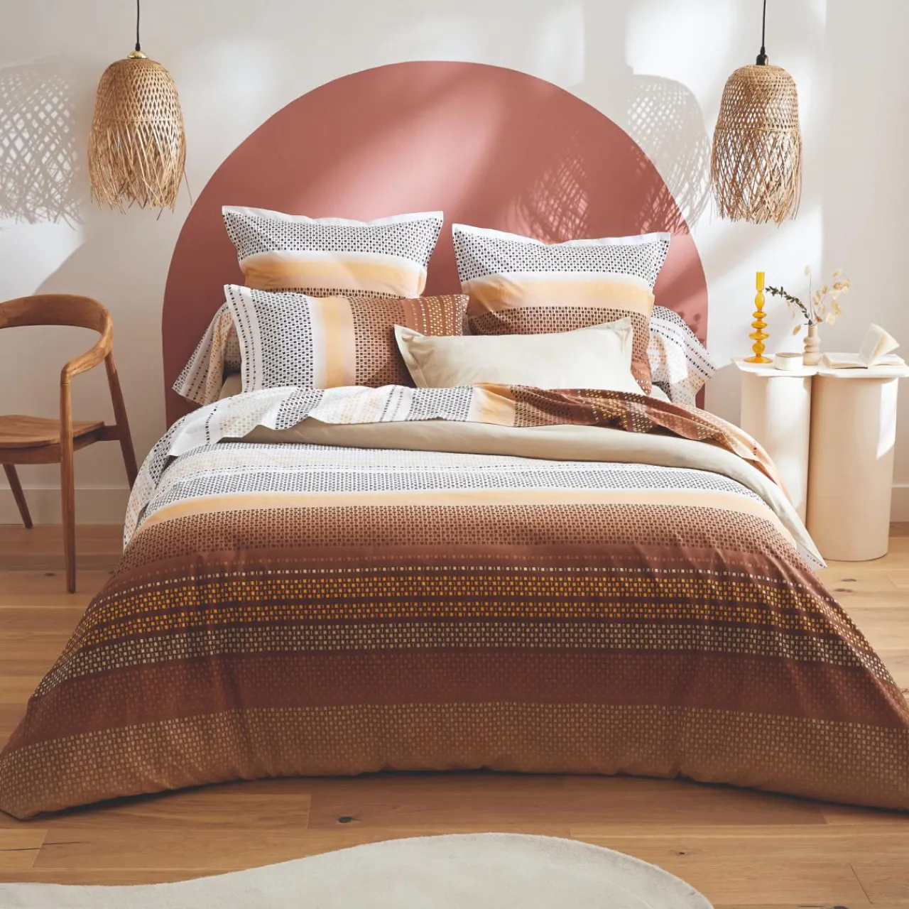 TRADILINGE Housse de couette coton (240 x 220 cm) Niagara châtaigne Marron Outlet