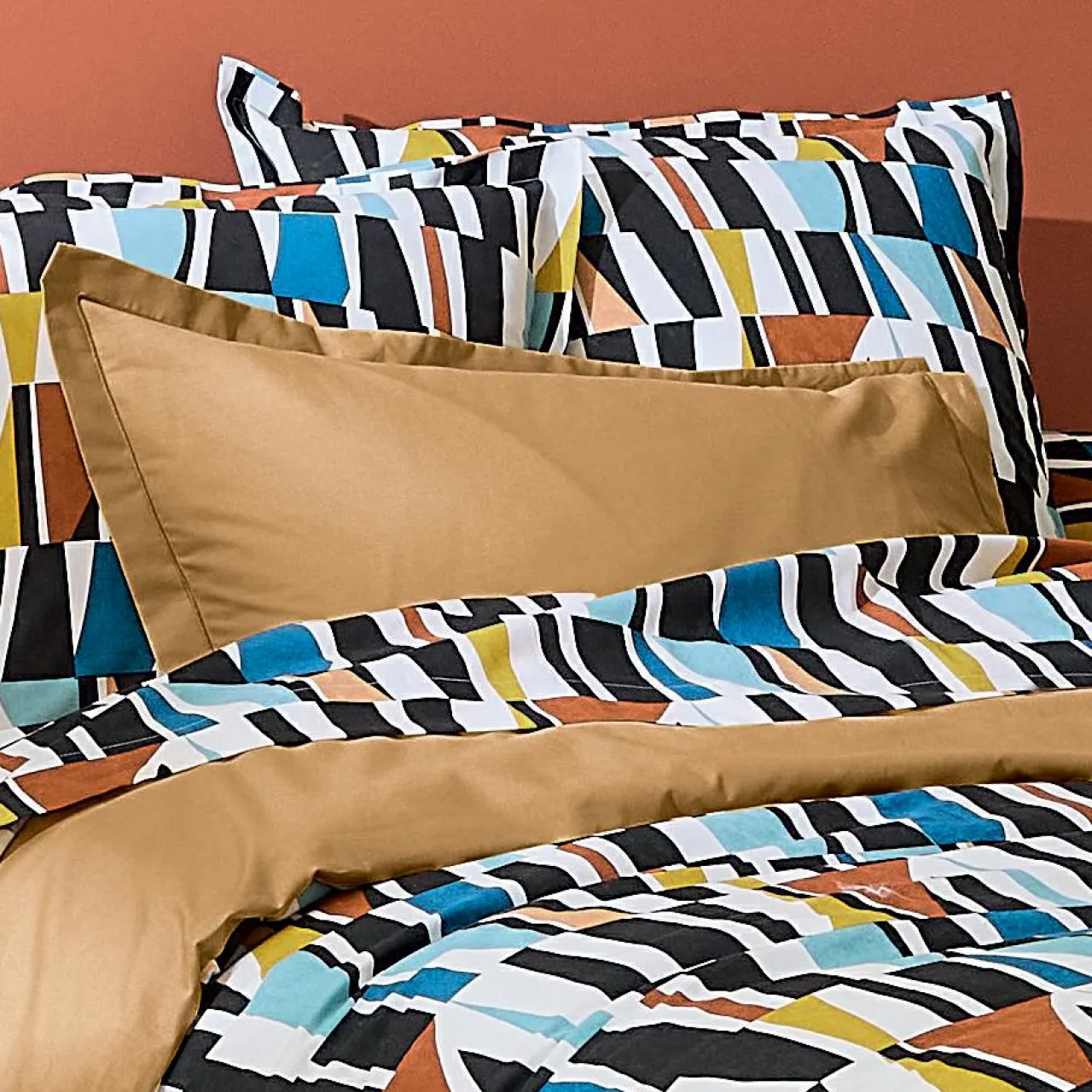 TRADI LINGE Housse de couette coton (140 x 200 cm) Pietro Multicolore