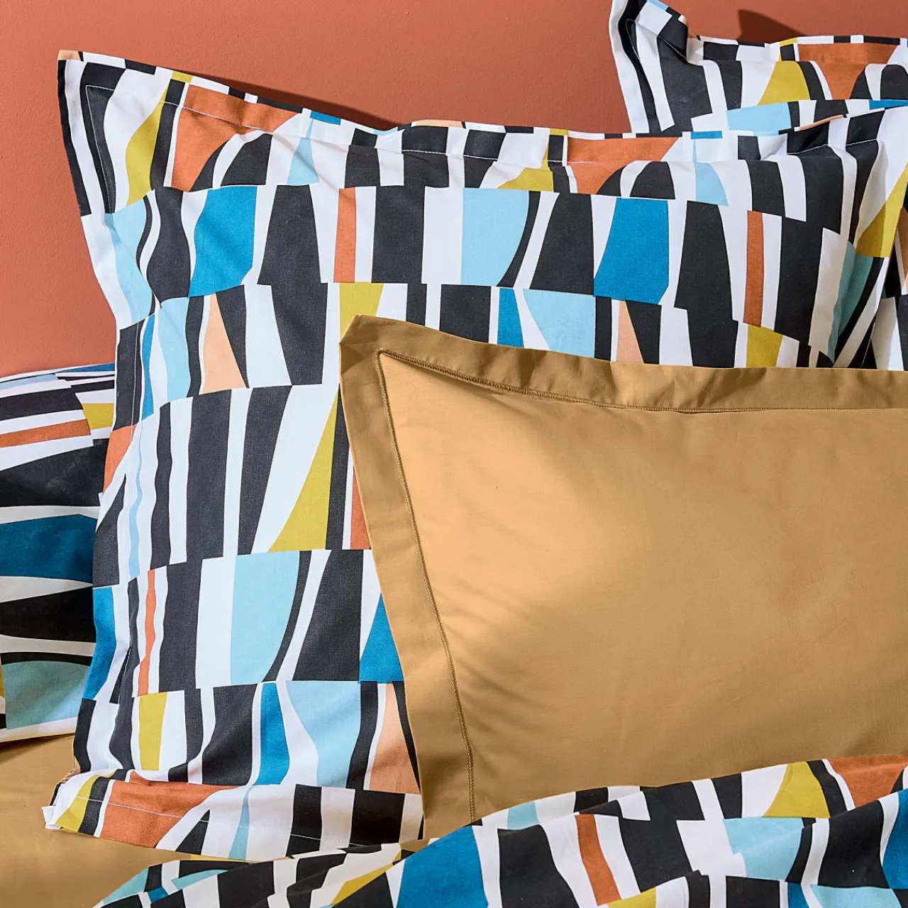 TRADI LINGE Housse de couette coton (200 x 200 cm) Pietro Multicolore Outlet