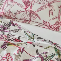TRADILINGE Housse de couette coton (200 x 200 cm) Pénélope Rose Discount
