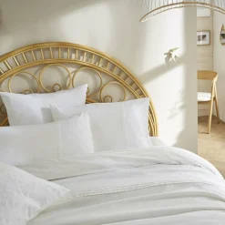 L'EFFET PAPILLON Housse de couette dentelle coton (240 x 220 cm) Jeanne he Blanc Discount
