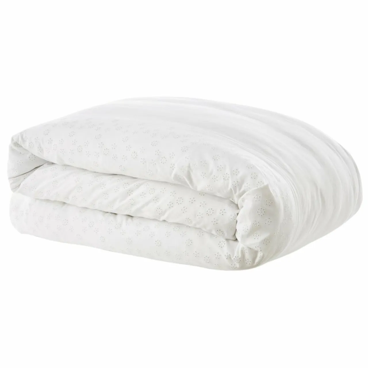 L'EFFET PAPILLON Housse de couette dentelle coton (240 x 220 cm) Jeanne he Blanc Discount