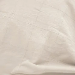 douceur d'intu017drieur Housse de couette et deux taies d'oreiller coton lavé (240 x 220 cm) Linella Ivoire Sale