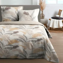 STOF Housse de couette et deux taies d'oreiller en coton (240 x 220 cm) Numa Ecru Online