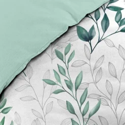 douceur d'intu017drieur Housse de couette et deux taies d'oreiller percale de coton (240 x 220 cm) Wendy e Vert Clearance