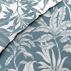 douceur d'intu017drieur Housse de couette et deux taies d'oreiller en coton (240 x 220 cm) Hera Bleu Outlet