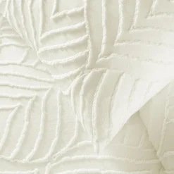 douceur d'intu017drieur Housse de couette et deux taies microfibre tuftée (240 x 220 cm) Heltie Ivoire Sale