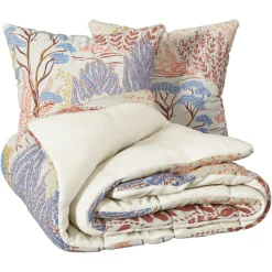 Atmosphera, cru017dateur d'intu017drieur Housse de couette et deux taies coton (240 x 220 cm) Walaa Multicolore Outlet
